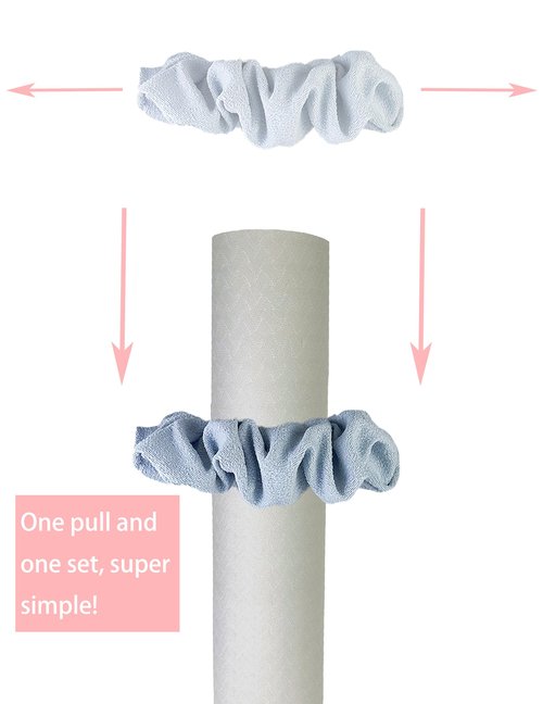 Yoga Mat Scrunchie - Yoga Mat Strap Band - Wrap Organizer for Yoga Mat - Fits Most Size Mats -Mat Not Included (Blue)