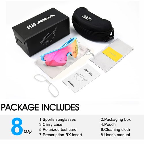 AVV Polarized cycling glasses sports sunglasses,UV400 Protection Fishing Driving running baseball Adjustable sunglasses for men women, Blue