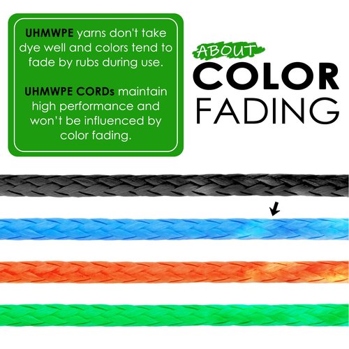 emma kites Black 1.3mm Hollow UHMWPE Braided Cord Spliceable Utility Cord DIY Leash Tent Tarp Guyline Hammock Ridgeline Whoopie Sling Bear Bagging for Camping Backpacking Survival Boating 100Ft