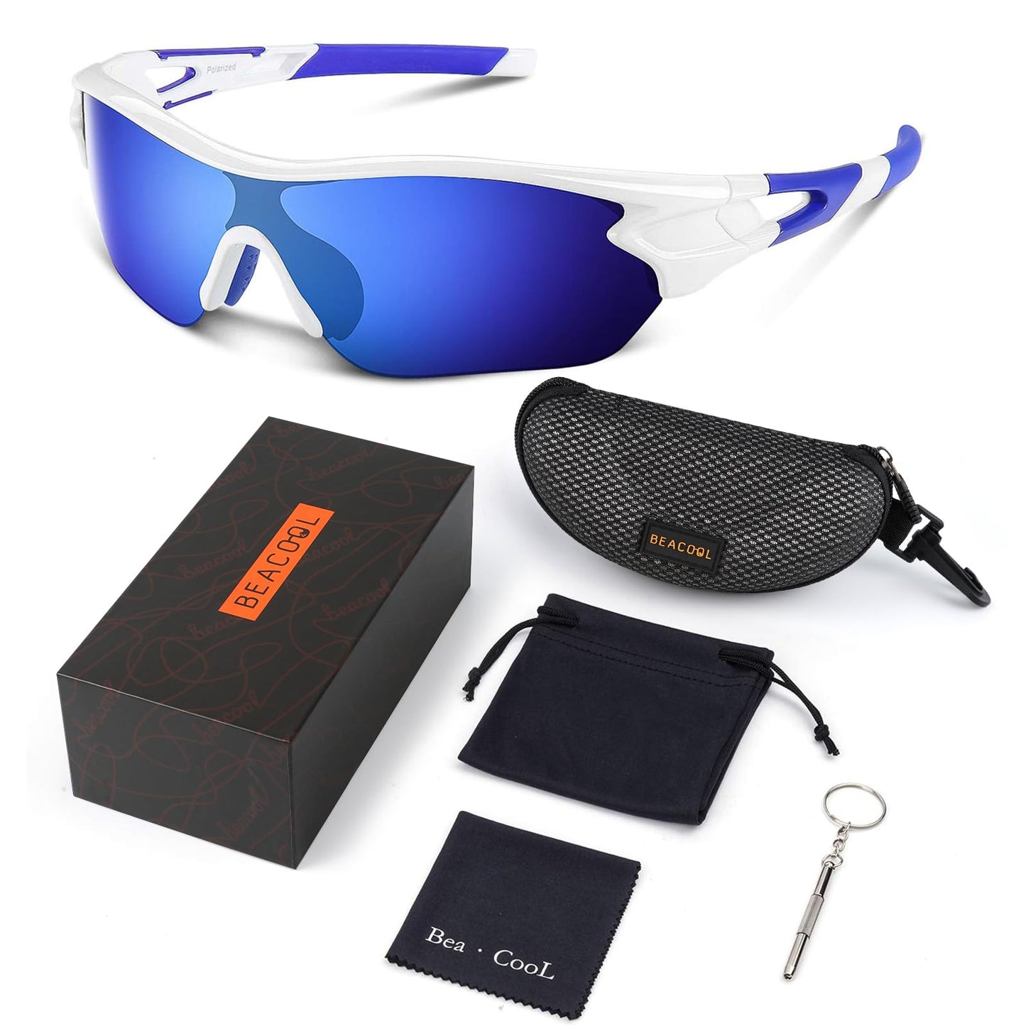 BEACOOL Polarized Sports Sunglasses for Men Women Youth Baseball Cycling Running Driving Fishing Golf Motorcycle TAC Glasses