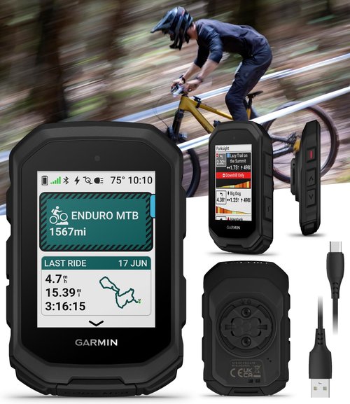 Garmin Edge MTB Rugged GPS Bike Computer with Mountain Bike Metrics, Trail & Topo Maps, Multi-Band GPS, Navigation, MTB Mounts with Wearable4U PowerBank