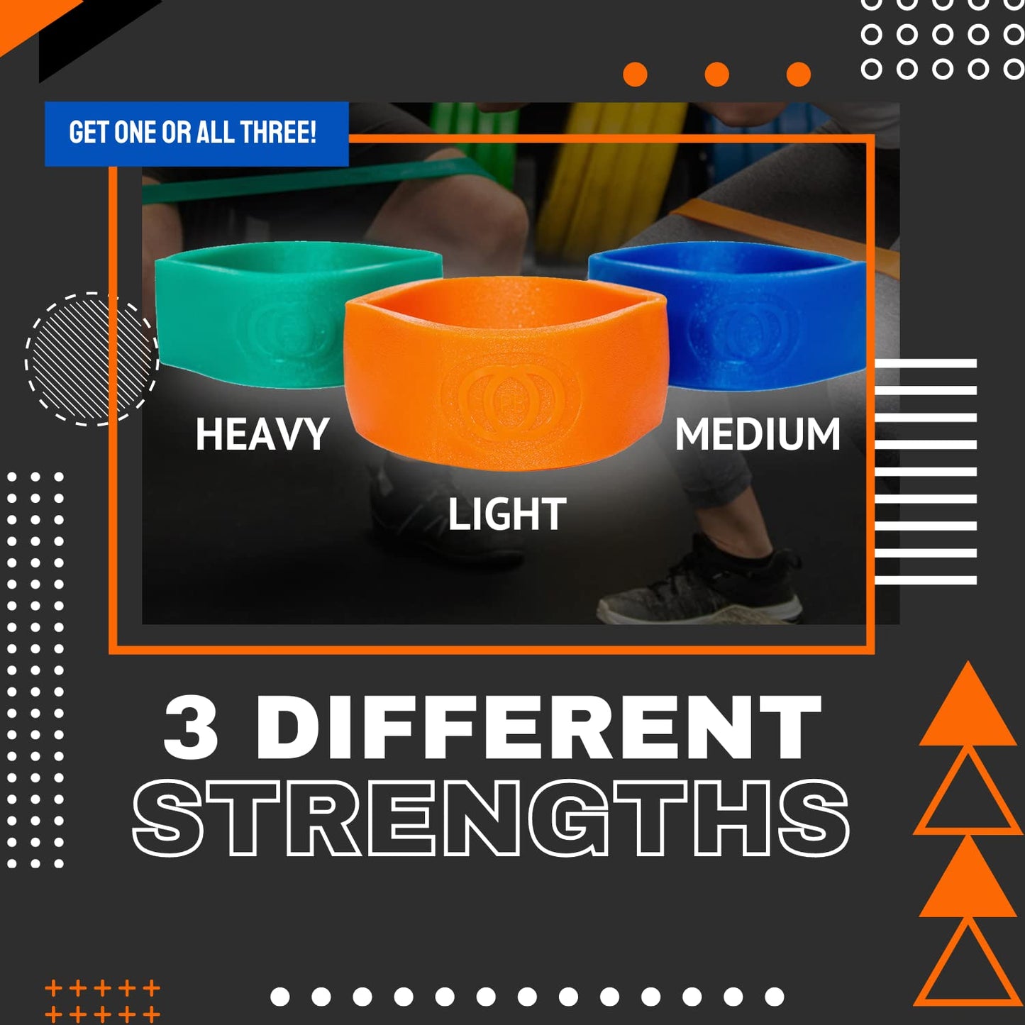 Pure Band - Professional Grade Physical Therapy Band for Home Workouts, Premium Thick Resistance Band Great for Stretching and Rehab, Latex-Free, Super Strong Band (Orange - Light Resistance)