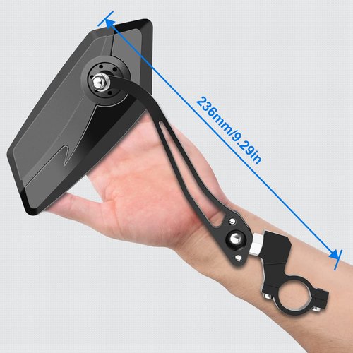 Diyife Bike Mirror 1 Pair, [New Version] HD Wide Angle Large Handlebar Rearview Mirror, Blast-Resistant 360°Adjustable Bicycle Rear View Mirror Accessories for Ebike Mountain Road Bike