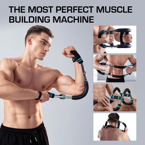 Chest Clip Muscle, 40-100Lb Adjustable Chest Workout Equipment, Portable Detachable Chest Workout Device Equipment, Arm Trainer for Chest Clip Muscle & Arm Strength (Blue)