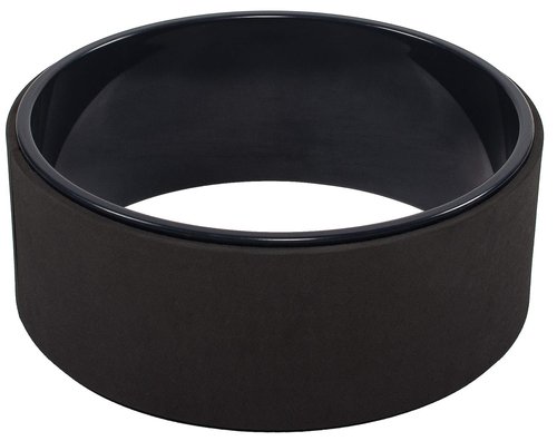 Fitvids Yoga Wheel for Stretching Yoga Prop Wheel, Comfortable Support for Yoga Poses and Backbends, Black