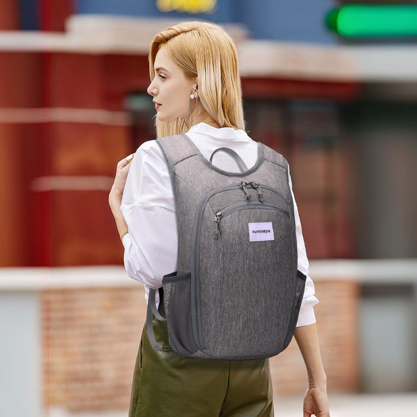 HumbleByte 10L Foldable Lightweight Backpack – Packable Travel Daypack for Hiking, Cycling & Everyday Use – Water-Resistant Travel Bag with Multi-Pocket Design for Women & Men(Gray)