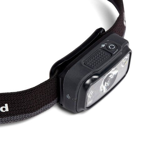 Black Diamond Spot 350 LED Headlamp, Waterproof and Dimmable Battery Powered Headlamp for Camping, Hiking, Running, Work with Red Light Headlamp Mode, Graphite