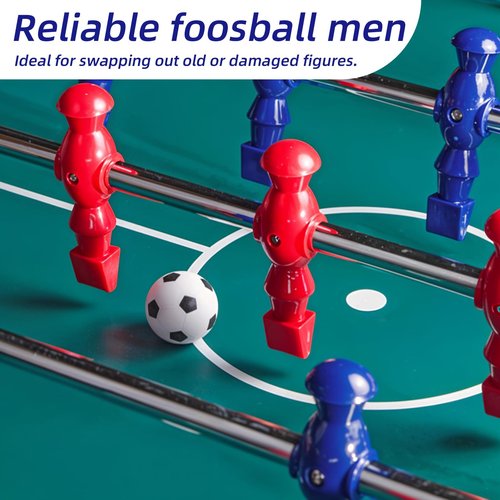 wutfuooo 26 Pcs Foosball Men, Resin Foosball Replacement Parts, Table Soccer Player Set for Tournament Foosball, 13 Red and 13 Blue