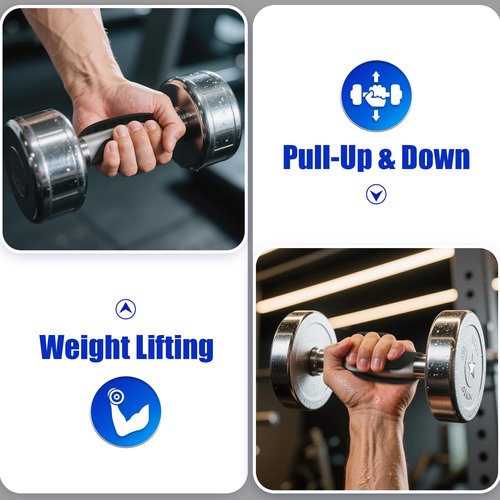 Full-Palm Silicone Gym Grips for Weight Lifting, Anti-Slip Hand Protector for Men & Women, Durable Weightlifting Grips, Workout Grips, Dumbbell & Barbell Hand Grips, Palm Protection& Grip for Training