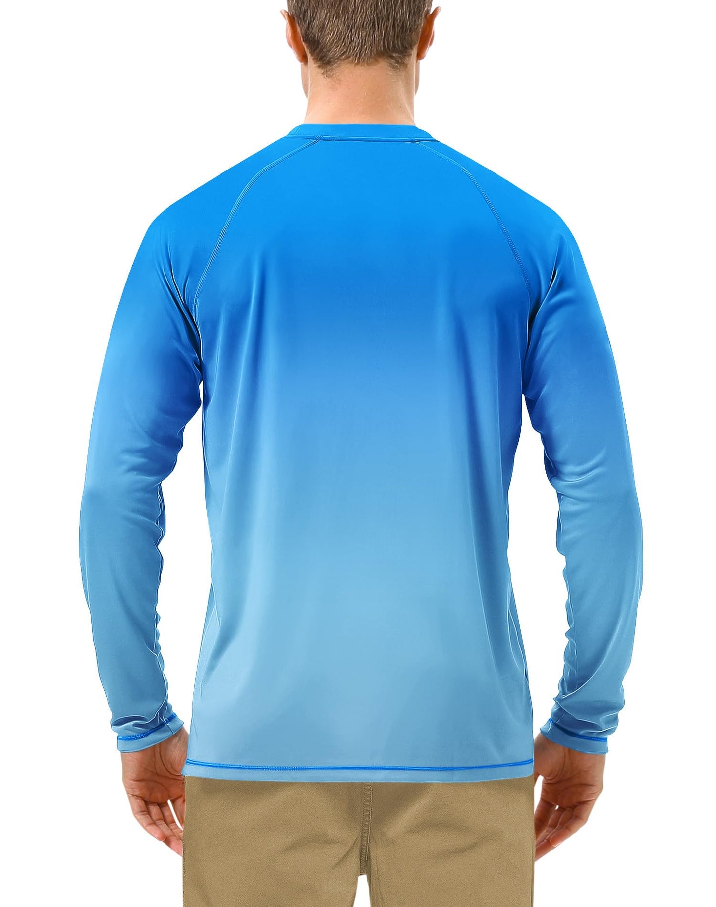 Roadbox Mens UPF 50+ Long Sleeve SPF Diving Rash Guard UV Sun Protection Shirts for Outdoor Fishing Hiking Swimming Running