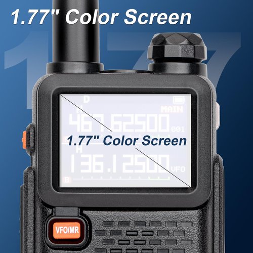 BAOFENG 5RM Ham Radio 10W High Power, VHF/UHF, Walkie Talkies Long Range NOAA Emergency Weather Radio, Frequency Copy, 999CH, USB C Charging, 6.1" &15.12" 771 for Survival Gear Hunting Camping-1 Pack