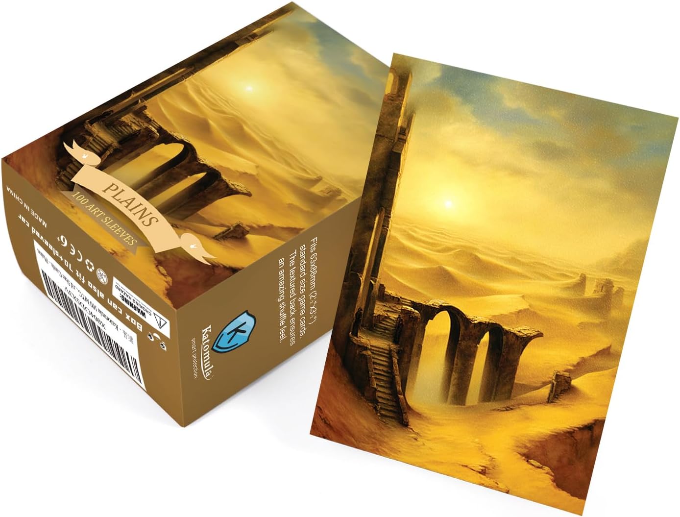 100 Card Sleeves for MTG with 100 Inner Sleeve, Textured Back Art Sleeves, Fit Standard Size Cards - Forest
