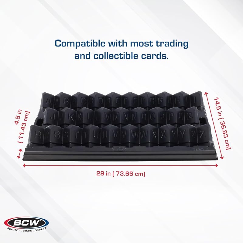 BCW 26-Cell Alphabetized Card Sorting Tray – Acid-Free Plastic