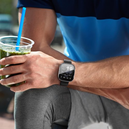 HQzon 3 Pack Case Compatible with Amazfit Bip 6 Smartwatch Case,PC Material with Built in Tempered Glass Screen Protector Compatible with Amazfit Bip 6