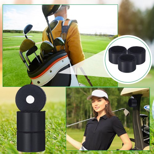 Zhehao 6 Pcs Magnetic 3D Printed Golf Ball Washer Golf Cleaner Tool for Cleaning Ball Suitable Accessories Ideal for Club Courses Pros(Black)