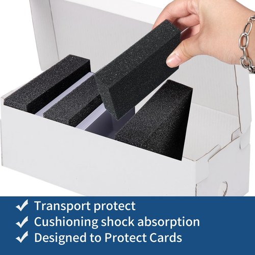 300 Pcs Foam Card Dividers Sponge Trading Card Dividers Shock Absorbing Card Sponge Separators High Elasticity Sponge Card Inserts for Sport Playing Game Cards Protection Supplies