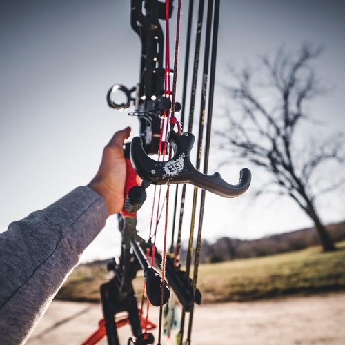 B3 Archery Exit Archery Compound Bow Hunting Equipment 3-Finger Hardened 440C Stainless Steel Easy Attach Lock-and-Load Release Aid