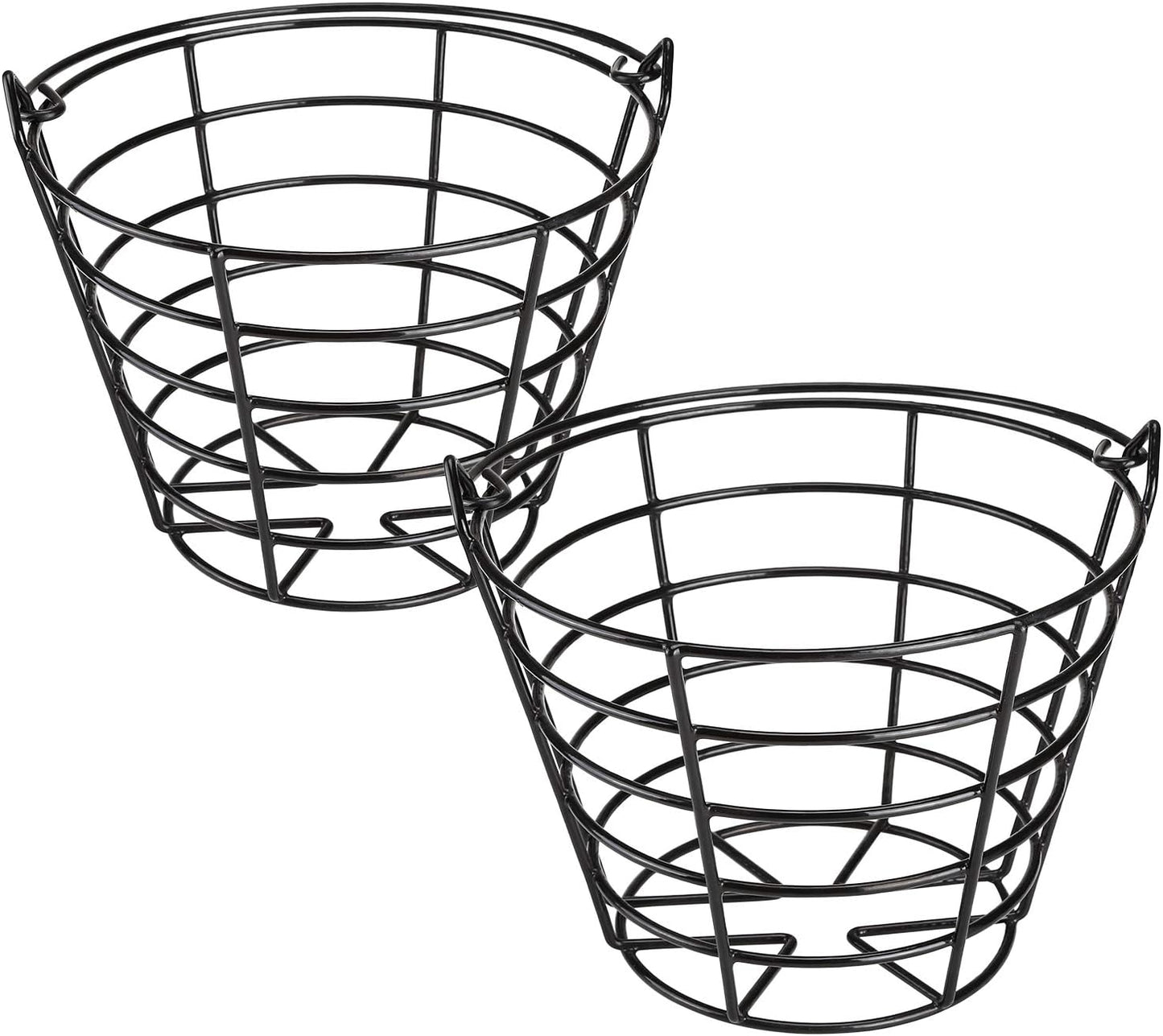 10L0L Metal Range Golf Ball Baskets with Handle, Golf Ball Storage Bucket, Holds 50 Balls Each (GolfBalls Not Included)