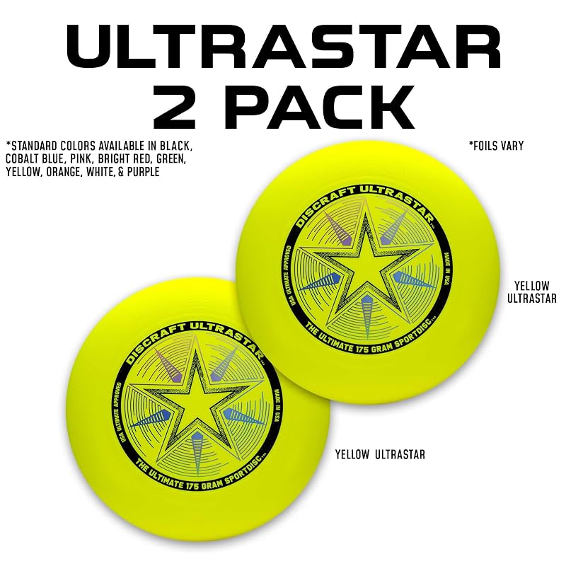 Discraft Ultrastar 2-Pack Ultralight Ultimate Discs – White, 1 & 2 Variation