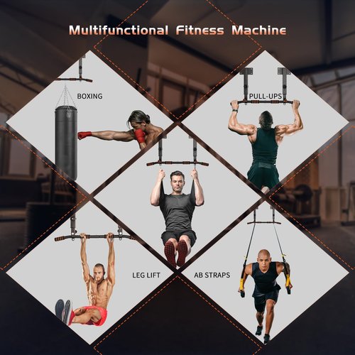 Pull Up Bar Wall Mounted: Adjustable Wall Joist Mount Pull Up Bar & Chin Up Bar for Home Gym Workout Strength Training Equipment