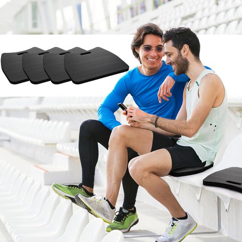 Tebery 4 Pack Stadium Seat Cushion, Waterproof Bleacher Pad Cushion for Children, Portable Outdoor Chair Seats Cushion with Handle, Extra Wide Foam Seat for Sports Event, Office Chair, Concert, Bench