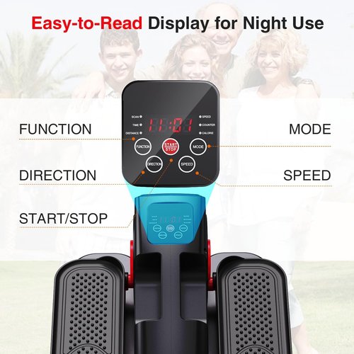 Under Desk Elliptical Machines for Home Use, Seated Elliptical Leg Exerciser for Seniors with 15 Adjustable Speed, Upgrade Quiet & Portable Under Desk Bike Pedal Exerciser for Seniors