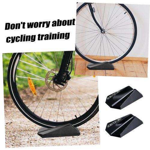 DINTSTYLE Bike Front Wheel Block, Front Wheel Riser Block, Bicycle Trainer Front Wheel Block, Bike Front Wheel Riser Mount, Carbon Fiber Pattern, for Mountain Bike