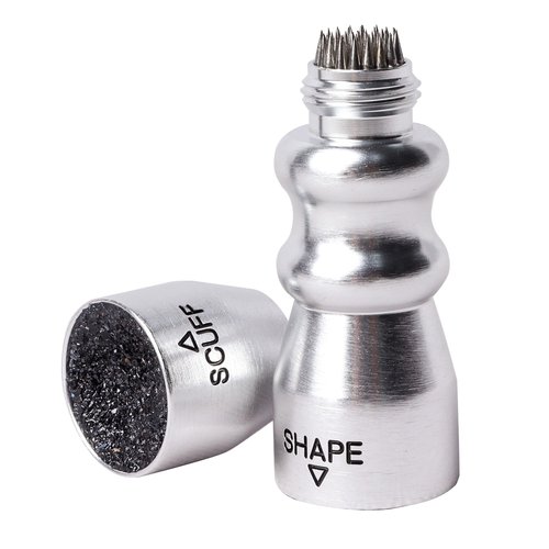 GSE Games & Sports Expert 3-in-1 Pool Cue Tip Tool, Billiard Cue Stick Tip Tool, Billiard Accessories Scuffer/Shaper/Aerator (Silver)