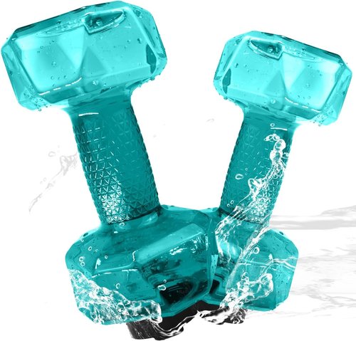 Fstcrt Water Weights for Pool Exercise Set of 2, Aquatic Exercise Dumbbells with Non-Slip Handle, PE Materials Water Dumbbell Aerobics for Water Aerobics Weight Loss (Green)