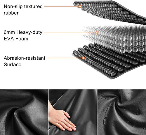 Foldable Fitness Equipment Mat,Floor Protector Exercise Mat,Treadmill Mat with Non-Slip Shock Absorption Waterproof, Fitness Equipment Mats to Protect Floor for Home Gym