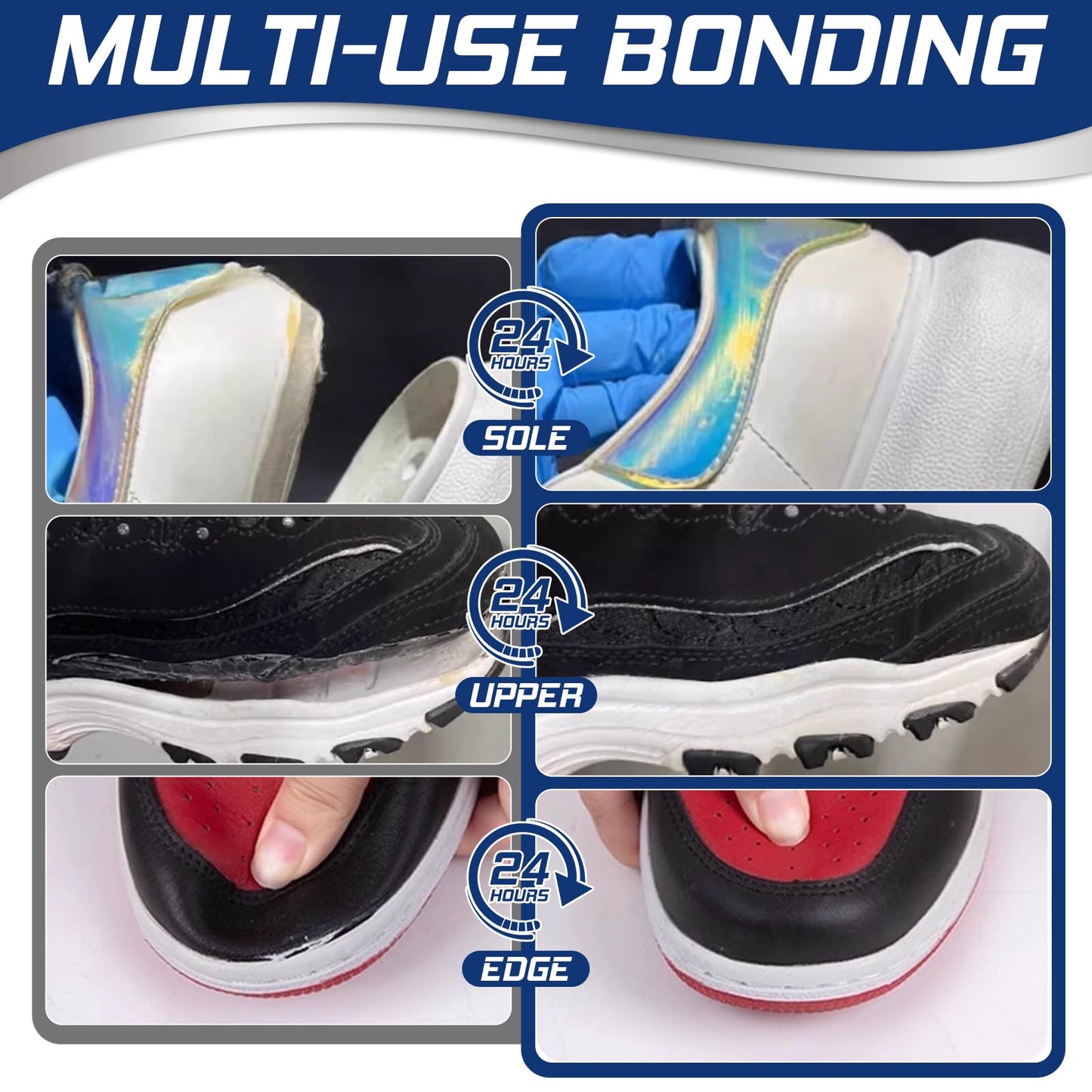 Shoe Glue, Waterproof Shoe Sole Glue Repair, Professional Shoe Gule Fixes Cracks and Debond, Clear-Drying Leather Repair Glue Kit for Shoe Sole, Boots, Leather, Sneakers, Rubber, Canvas
