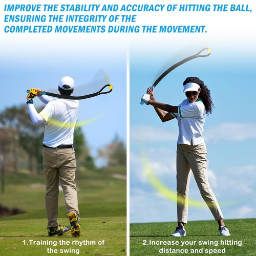 AIUAIP Heavier Golf Rope Swing Trainer, Premium Professional Golf Swing Rope Training Aids, Warm-up Training Tempo Aid with Ball and Grip to Improve Speed and Rhythm for All Level Practice Golfers