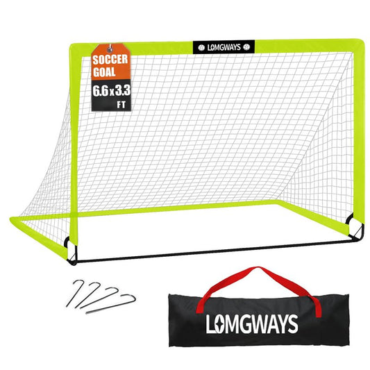 6.6x3.3 ft Portable Kids Soccer Goal with Carry Bag for Backyard