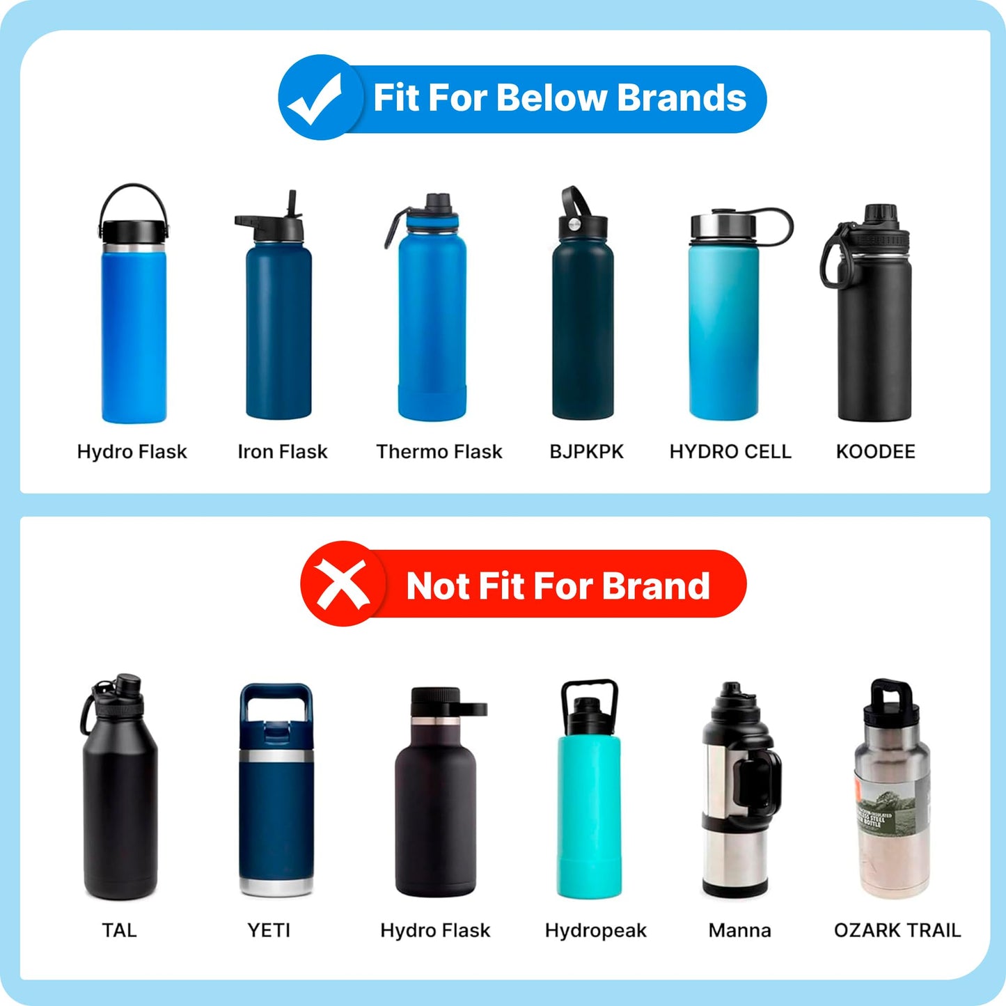 Bluwing Straw Lid for Hydro Flask 12-64oz Wide Mouth, Replacement Lids with Handle for Hydroflask, Thermoflask, koodee Wide Mouth Water Bottle, BPA Free