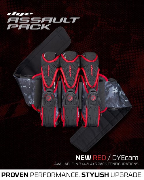 Dye Assualt Pack Pro Harness (Black/Red, 3+4)