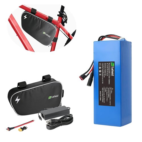 Electric Bike Battery 36V 48V 52V, Ebike Lithium Ion Battery with 2A Charger, Waterproof Case, Smart BMS, Replacement Charge, for 100W-2000W Electric Bike Scooter Motor (36V7AH)