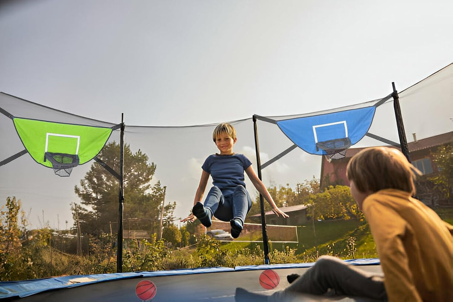 2 Pack Trampoline Basketball Hoop Attachment - Basketball Hoop Goal for Trampoline Accessories Outdoor