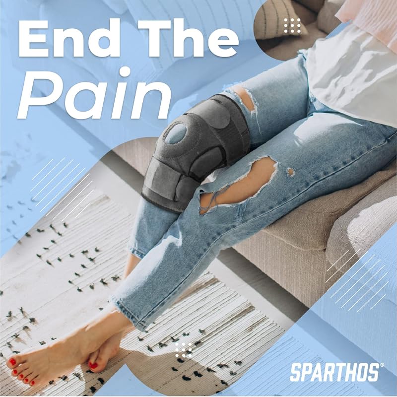Sparthos Knee Brace for Men & Women with Hinge Support, Gray-Black Small (Variation: Gray/Black+Small)