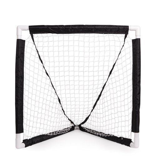 Champion Sports Mini Lacrosse Goal: Kids Gear Backyard Shooting Practice Net Black, 8.3