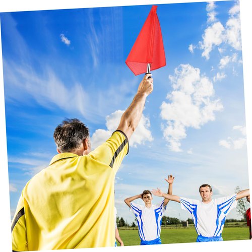 Toddmomy Competition Referee Flags 4pcs Red Green Hand Flags Sports Race for Football Volleyball Rugby