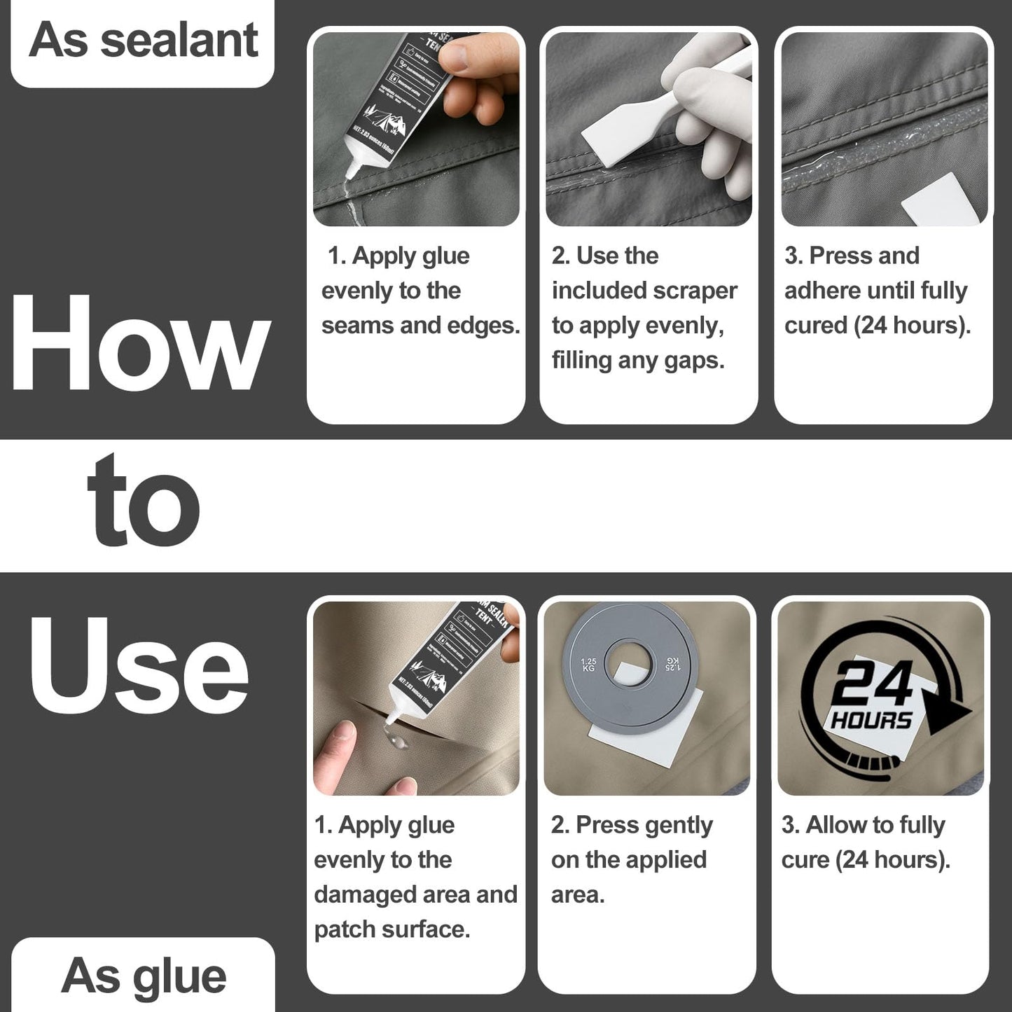 1DFAUL 120ml Tent Seam Sealer Waterproof, Seam Sealer Tent Sealant Repair