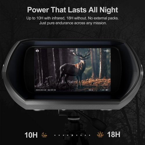 VisioGear Night Thunder X3 Night Vision Goggles – 4K AI Color Mode Night Vision Binoculars for Adults with 40MP Photo, 1384FT Range, 8X Zoom, 5000mAh Battery, 32GB Card, for Camping Hunting & Security