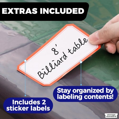 Storage Standard 2-Pack Billiard & Pool Table Cover 8 Feet - Reusable Heavy-Duty Clear Plastic, Standard 8ft Pool Table Covers, Waterproof Cover for Storage, Moving, & Dust Protection, 100" x 56" x 8"