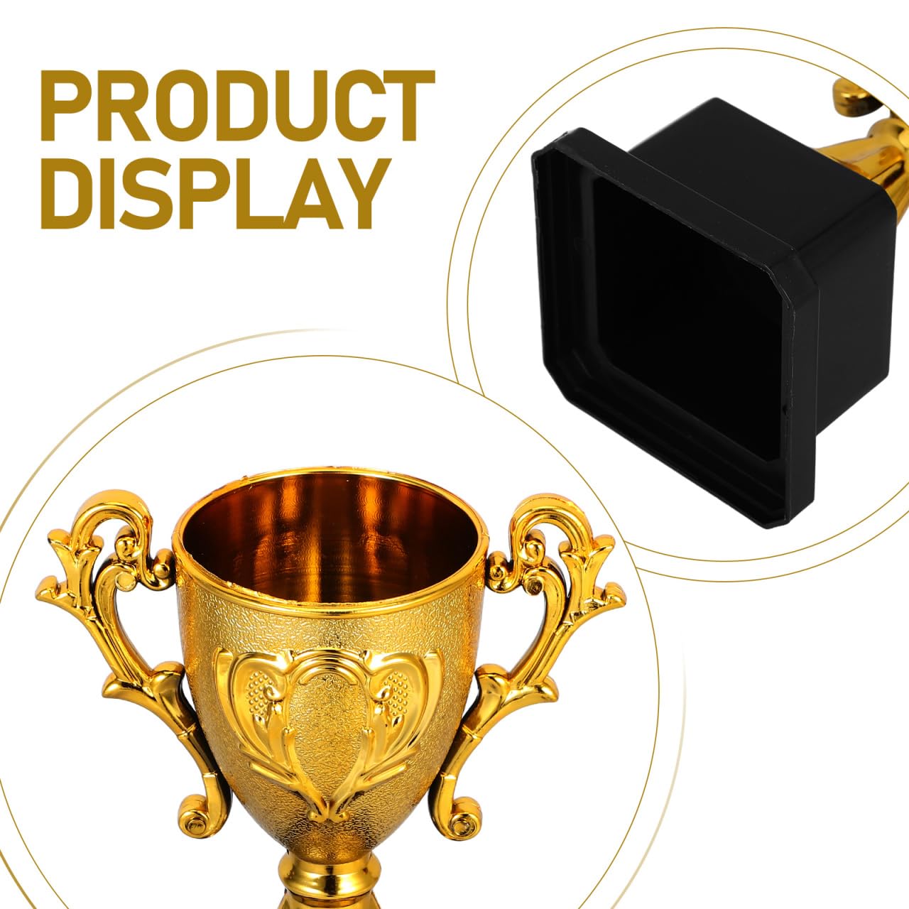 NOLITOY Small Gold Trophies for Kids, 5.6 Inch Plastic Soccer Trophy Cup for Sports Tournament, Party Favors, Competition, Recognition, Achievement, Awards or Prizes