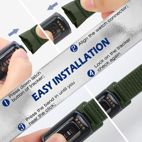 AVOD Sport Loop Nylon Watch Bands Compatible with Fitbit Charge 6/Charge 5 for Women Men, Adjustable Breathable Replacement Soft Nylon Loop Wristband for Fitbit Charge 6/Fitbit Charge 5