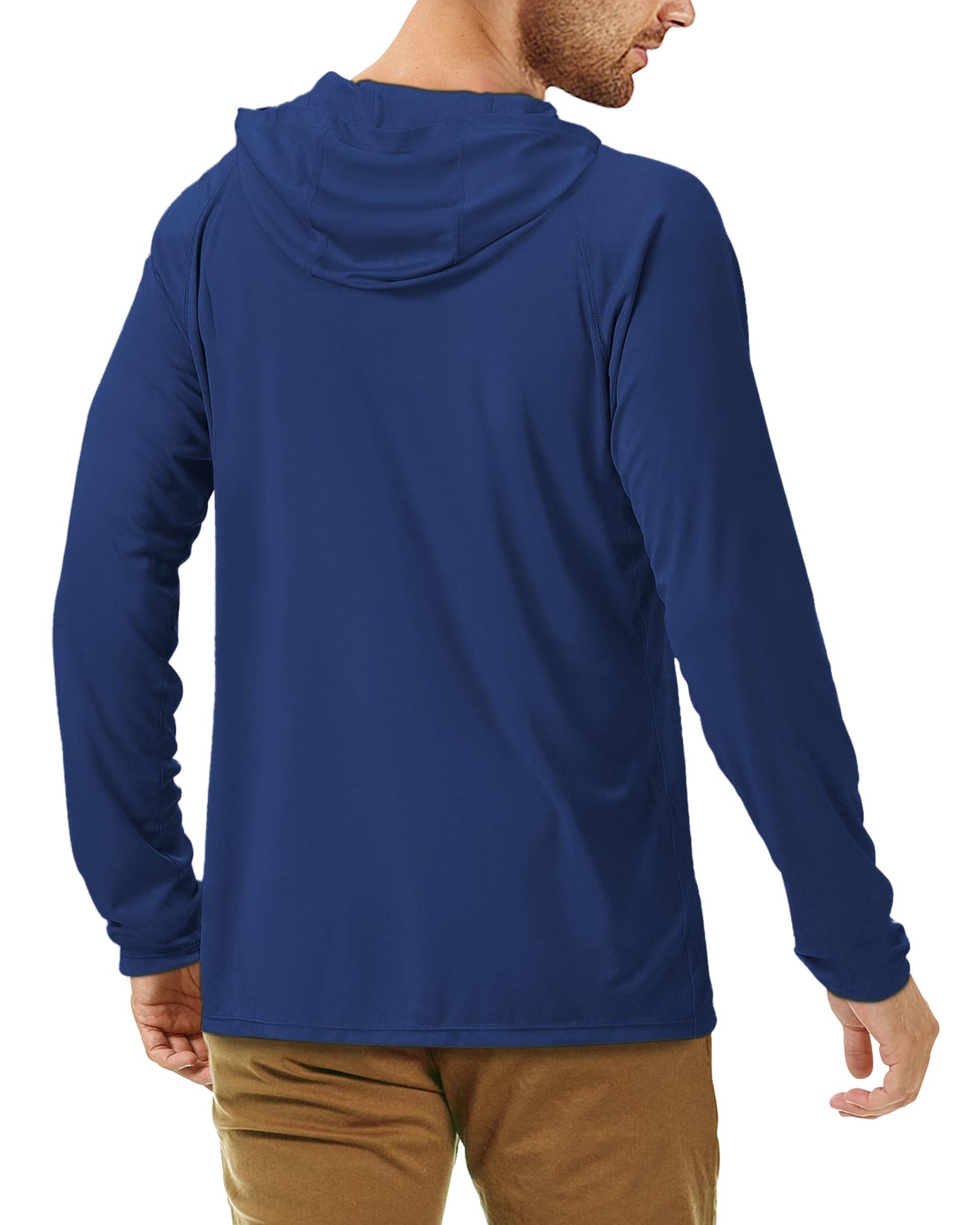 Roadbox Men's Sun Protection Long Sleeve Hoodie UPF 50+ Outdoor UV Fishing Shirts for Workout, Running, Fishing, Hiking (X-Large)