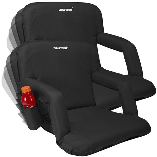 Driftsun Stadium Seats with Back Support, Deluxe Bleacher Chairs with Support Cushion, Padded Seats with Waterproof Chair