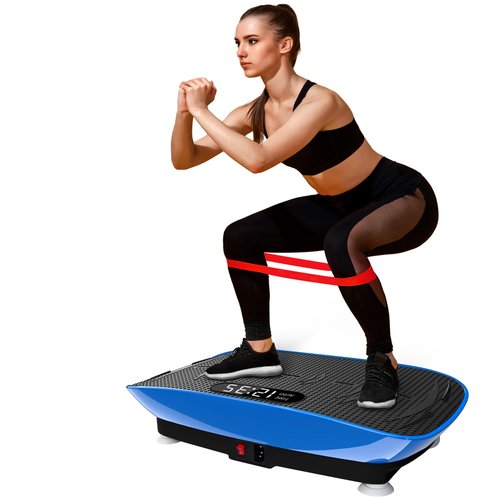 SPORTSWIN Vibration Plate Exercise Machine, Fitness Platform Shaking Full Body, Vibration Plate for Lymphatic Drainage, Motor Speed Control , Home Training Equipment for Weight Loss & Toning (Blue)