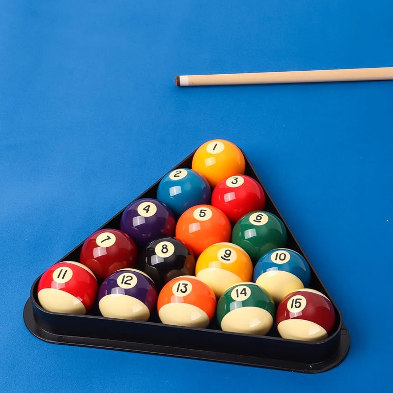 GSE 8-Ball Triangle Rack / 9-Ball Diamond Pool Ball Rack – Black Plastic