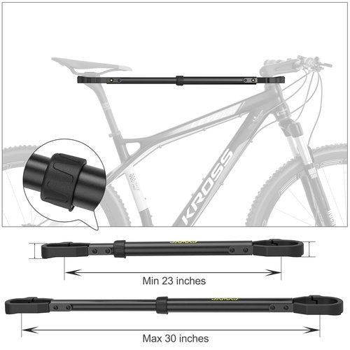 Bike Crossbar Adapter for Bike Rack (32kg/70lbs) - Top Tube Cross-Bar Adjustable - Bicycle Bike Adapter Bar for Low-Step Step-Through Bikes, BMXs, Ladies and Kids Bikes (1 PC)